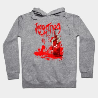 Zombie Hand Bloodied Juggernog on Crème Hoodie